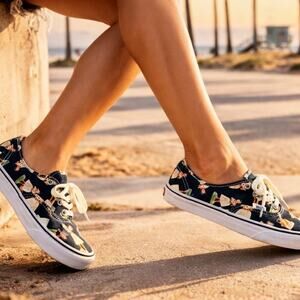 Vans Digi Hula Girl Print Black Parisian Night Shoes Mens 6 Women's 7.5